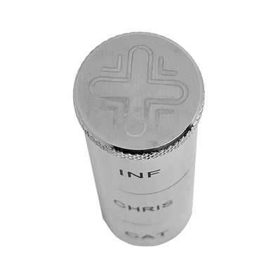 Triple silver-finish metal chrismera