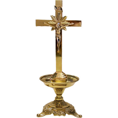 Crucifix for candlestick with INRI