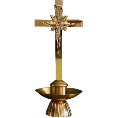 Crucifix for candlestick with INRI