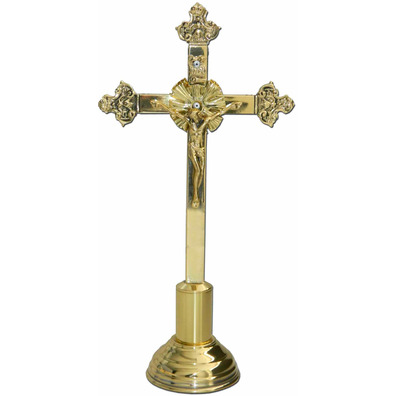 Table crucifix with circular base