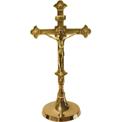 Tabletop crucifix made of bronze