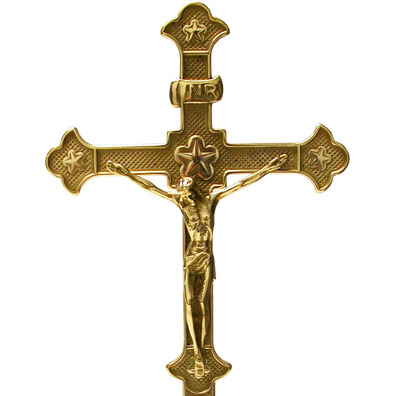 Tabletop crucifix made of bronze