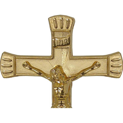 Gold metal crucifix