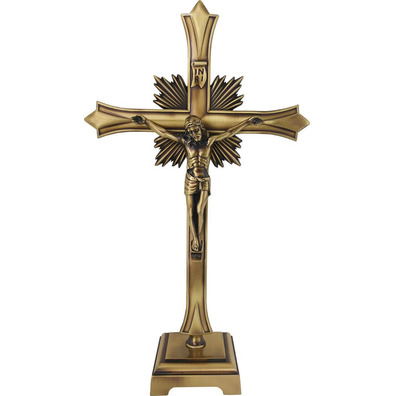 Golden cross for altar table
