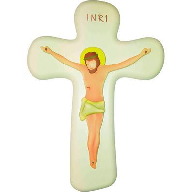 White children&#39;s wall crucifix