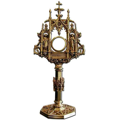 Bronze monstrance with three chapels