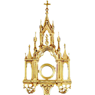 Gothic style bronze monstrance