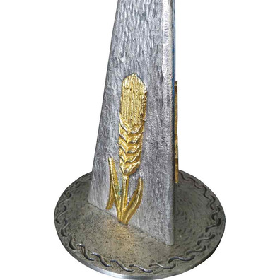 Cast monstrance with golden angel