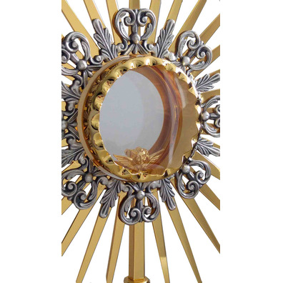 Golden metal monstrance with virile