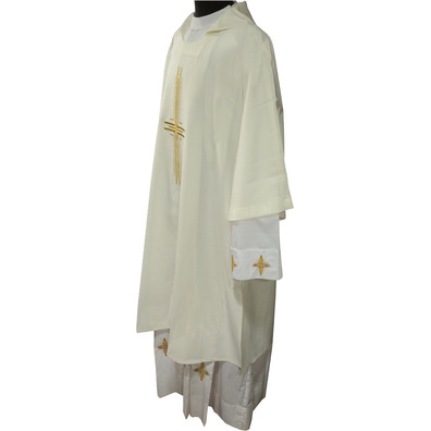 Dalmatic in the four liturgical colors with Cross beige