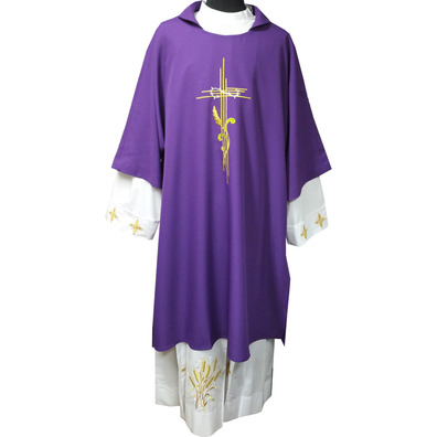 Dalmatic in the four liturgical colors purple