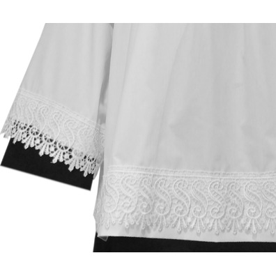 Altar boy roquette with guipure lace