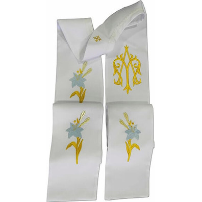 Polyester stolon with embroidered Marian insignia (AM)