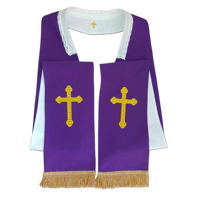 Reversible stole with embroidered Cross