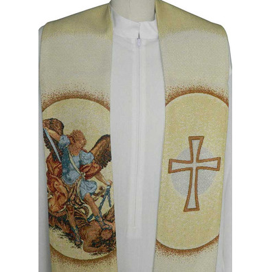 Stole decorated with Saint Michael the Archangel