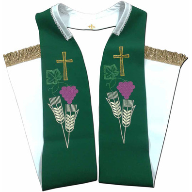 Catholic clergy stole | Jerusalem Cross embroidery