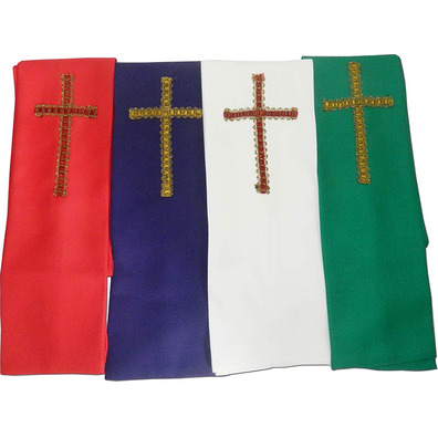 Catholic stole in the four colors