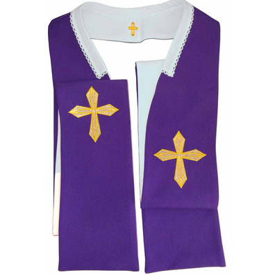 Reversible stole with embroidered Cross