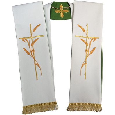 Priest reversible stole | Catholic Church vestments green / white