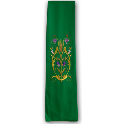 Stolon with various embroidered liturgical motifs