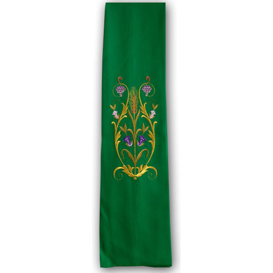 Stolon with various embroidered liturgical motifs