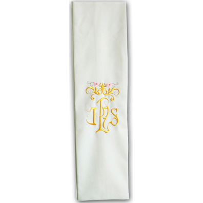 Stolon in the four liturgical colors with embroidered JHS