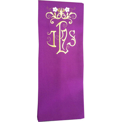 Stolon in the four liturgical colors with purple embroidered JHS