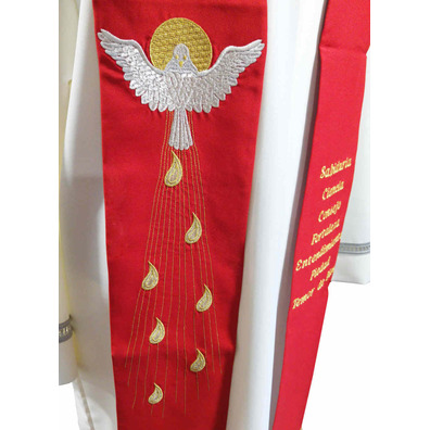 Embroidered stolon of the Holy Spirit