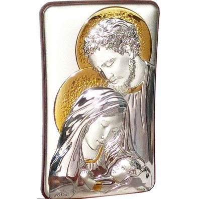 Silver icon 23.5 cm - Holy Family