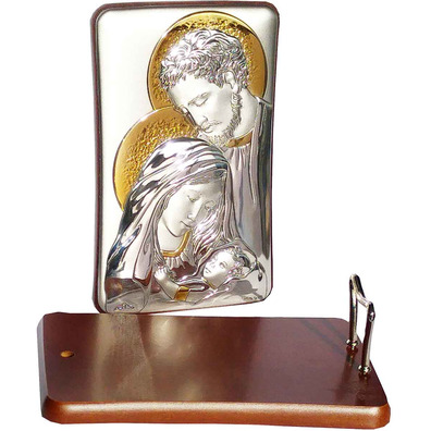 Silver icon 13 cm. - Sacred Family