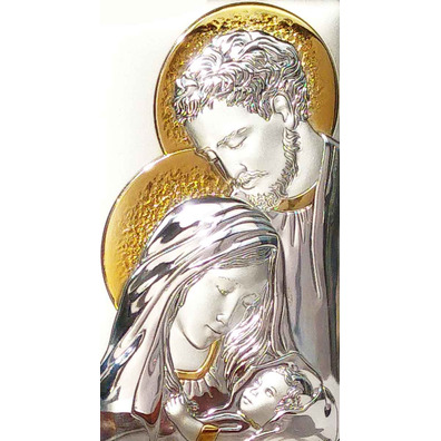 Silver icon 13 cm. - Sacred Family