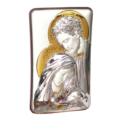 Silver icon 13 cm. - Sacred Family