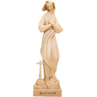 Carving of Our Lady of the Valley in marble resin