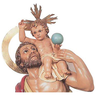 Saint Christopher with the Child on his shoulder