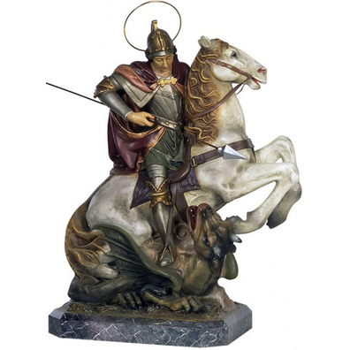 Saint George on horseback fights the dragon