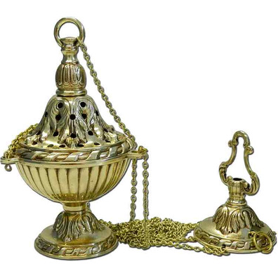Set of censer, incense boat and spoons made of bronze