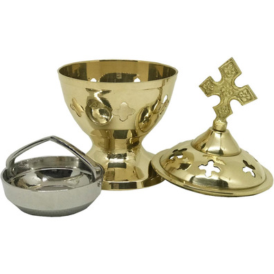 Home Censer | Catholic Church Metalware golden color
