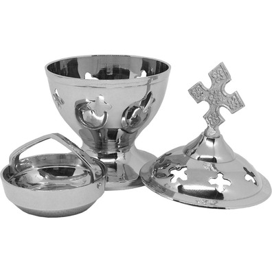 Home Censer | Catholic Church Metalware silver plated color