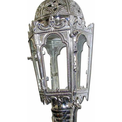 Silver metal processional lanterns