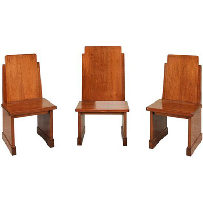 Set of wooden seats