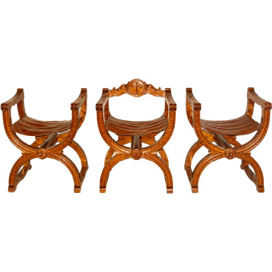 Seat set in cherry wood