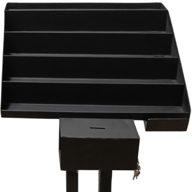 Wrought-iron votive stand for church | Black colour