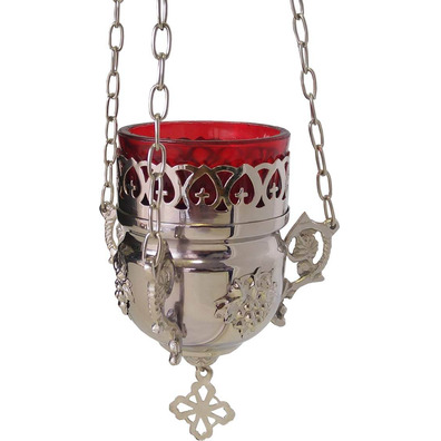 Lamp of the Blessed Sacrament to hang silver plated color plated