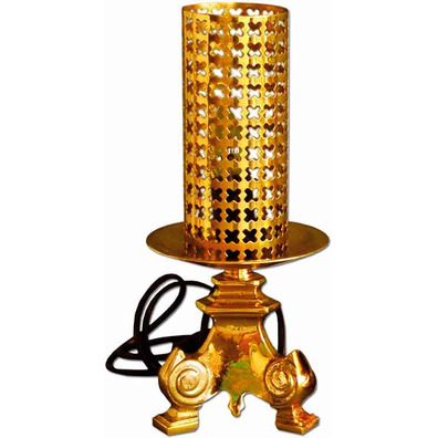 Lamp of the Blessed Sacrament electric gold bathroom