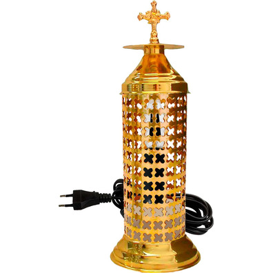 Electric lamp Blessed Sacrament with Cross golden color color