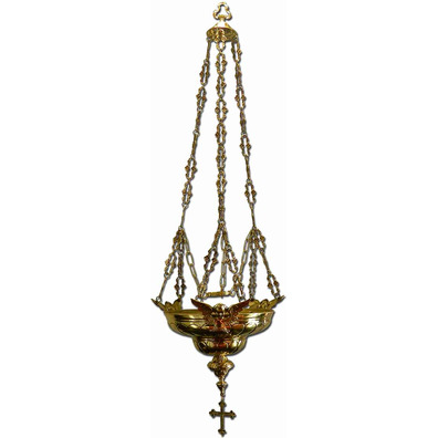 Hanging lamp with Angels and Cross
