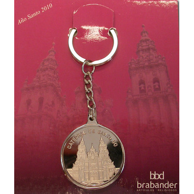 Silver plated keychain - Cathedral of Santiago