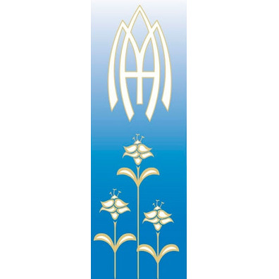 Marian exhibitor with Monogram and lilies