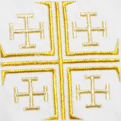 Communion table cloth with Jerusalem Crosses