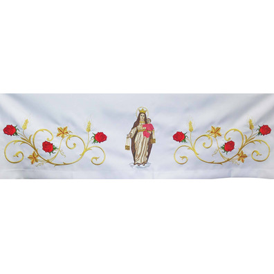 Tablecloth for Mass | Embroidery Virgin of Carmen